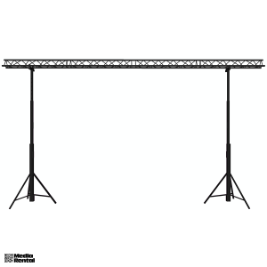 Rampa 8m Wysokość 4,5m (2xGoliath Studio 4500 Pro +4xKrata 2m 3pin+Stairville Truss Adapter)
