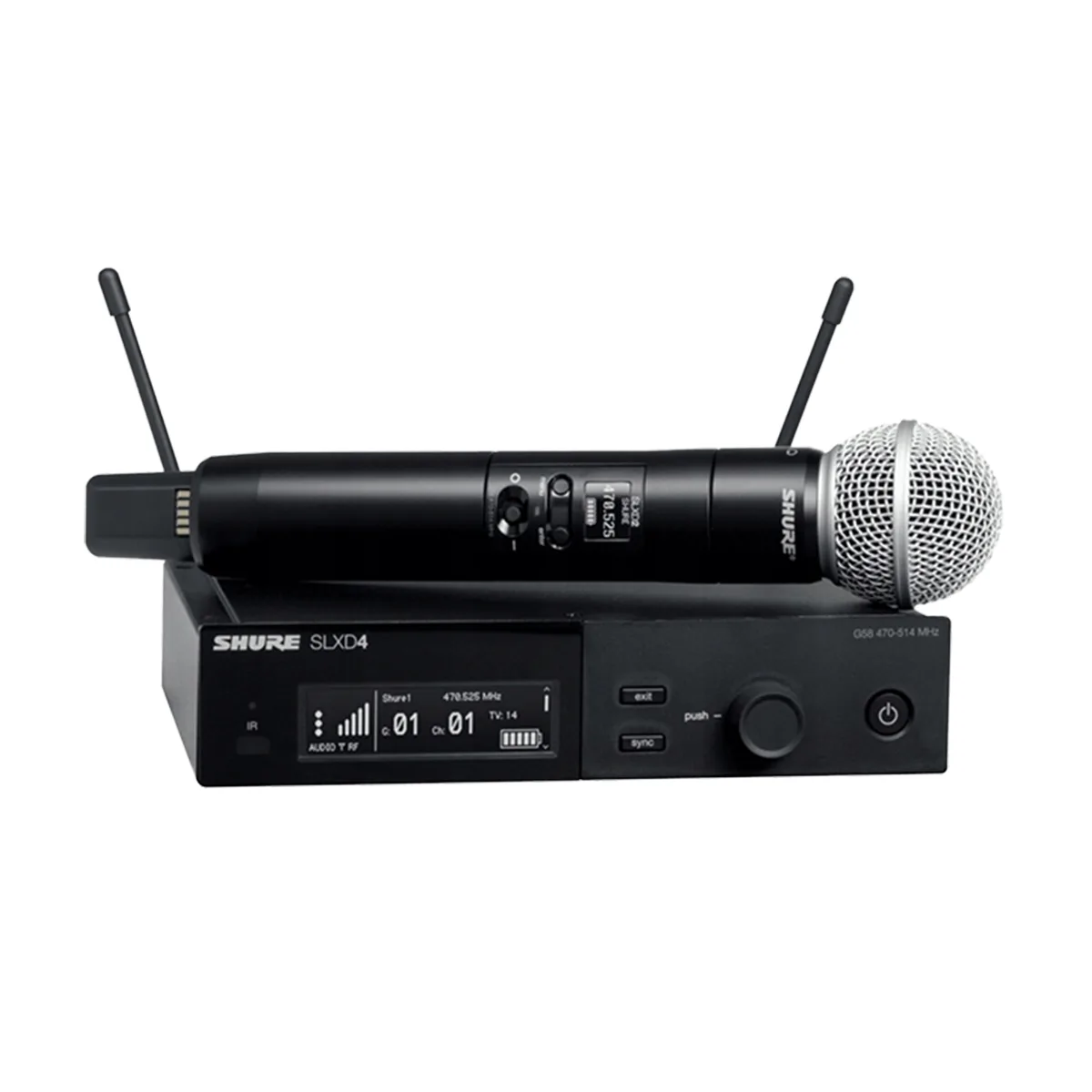 Shure SLXD z kapsułą SM58 – bezprzewodowy mikrofon ręczny na wynajem w Warszawie