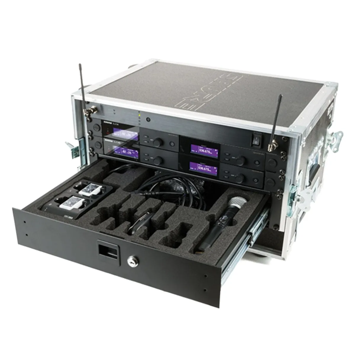 Zestaw 4× Shure SLXD24E/SM58 – bezprzewodowe mikrofony na konferencję i koncert, wynajem w Warszawie