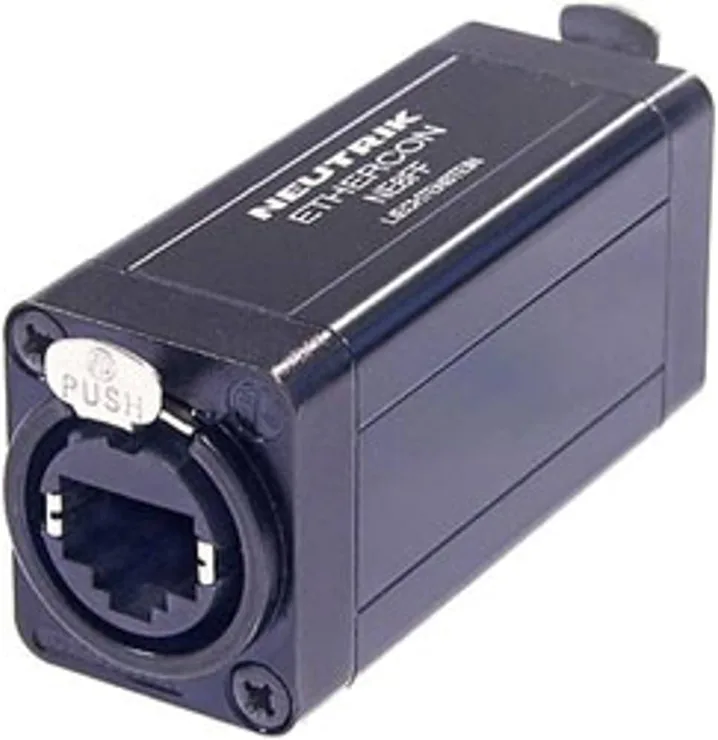 Łącznik EtherCON RJ45 Neutrik NE8 FF do przedłużania tras sieciowych — wynajem w Warszawie