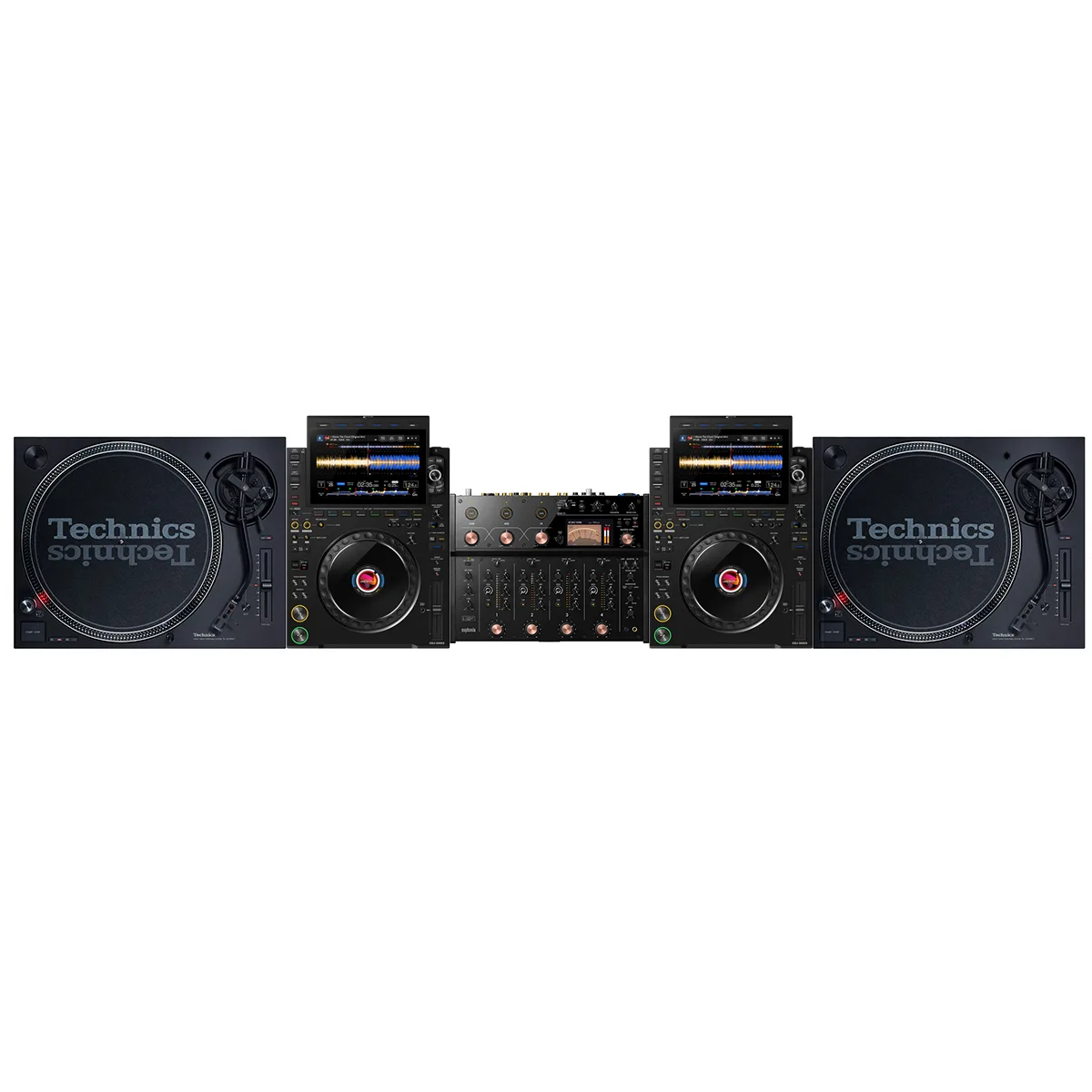 Hybrydowy zestaw DJ AlphaTheta EUPHONIA z CDJ i gramofonami Technics do wynajęcia w Warszawie