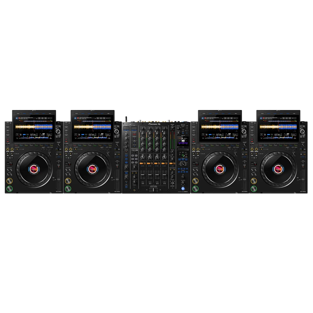 Headlinerski zestaw Pioneer DJ: mikser A9 i 4× CDJ-3000X – do wynajęcia na event w Warszawie