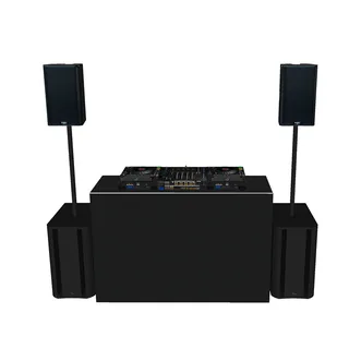 Компактный комплект DJ 1,5 m с колонками QSC LA108 и K-Sub – аренда для камерных мероприятий в Варшаве
