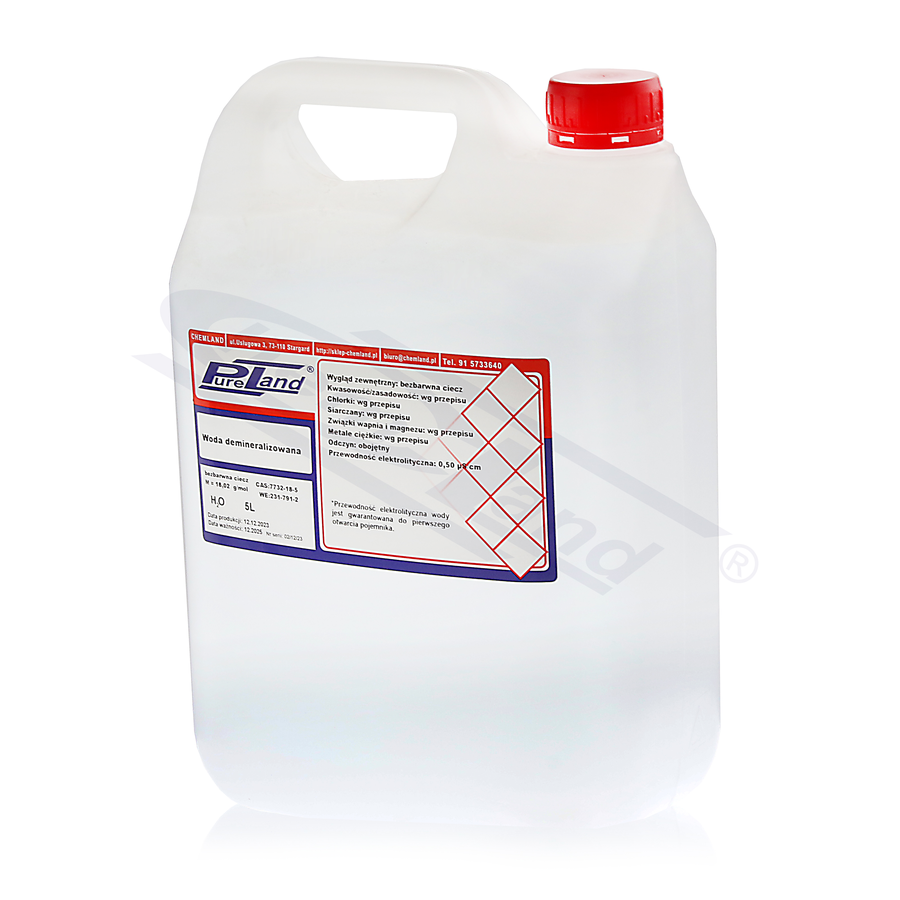 Woda demineralizowana 5L, kanister – Media Rental
