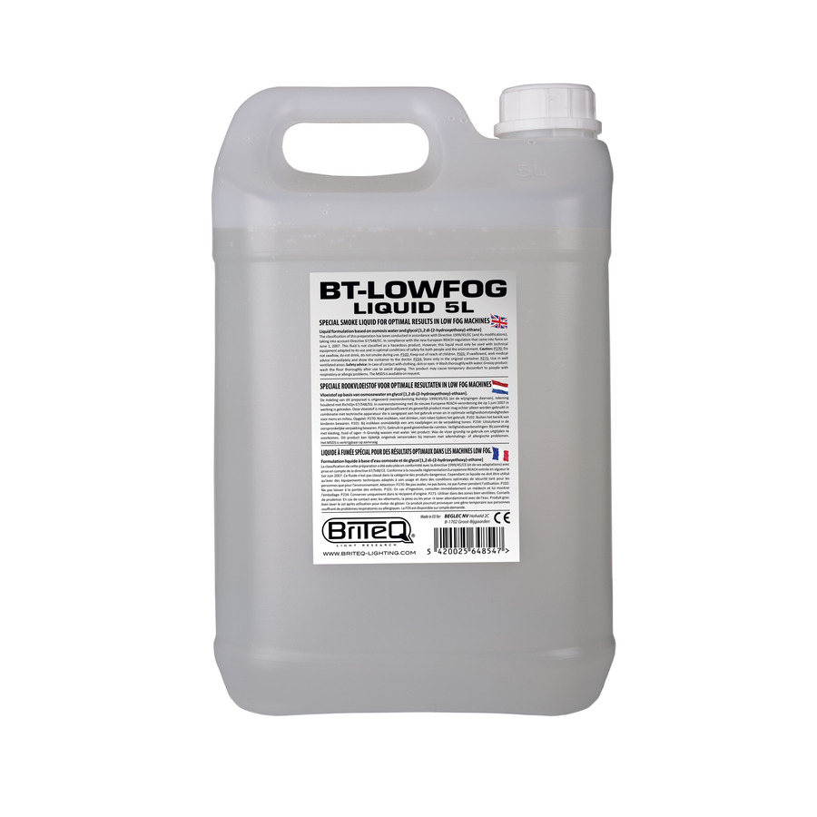 Briteq BT-LOWFOG 5L – płyn do wytwornicy niskiego dymu – Media Rental