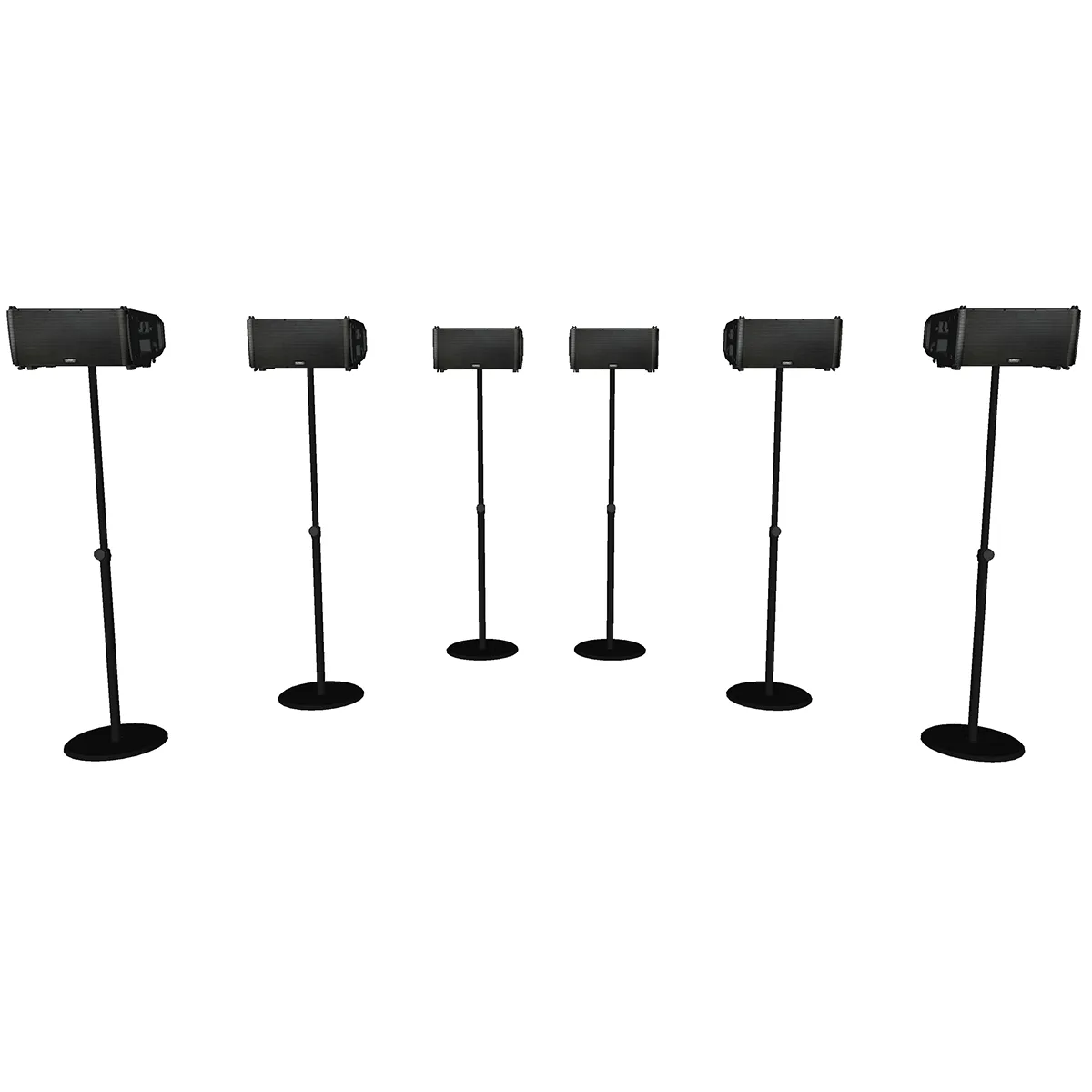 System mowy QSC 6× LA108 na statywach FlexStands – wypożyczenie na konferencje w Warszawie