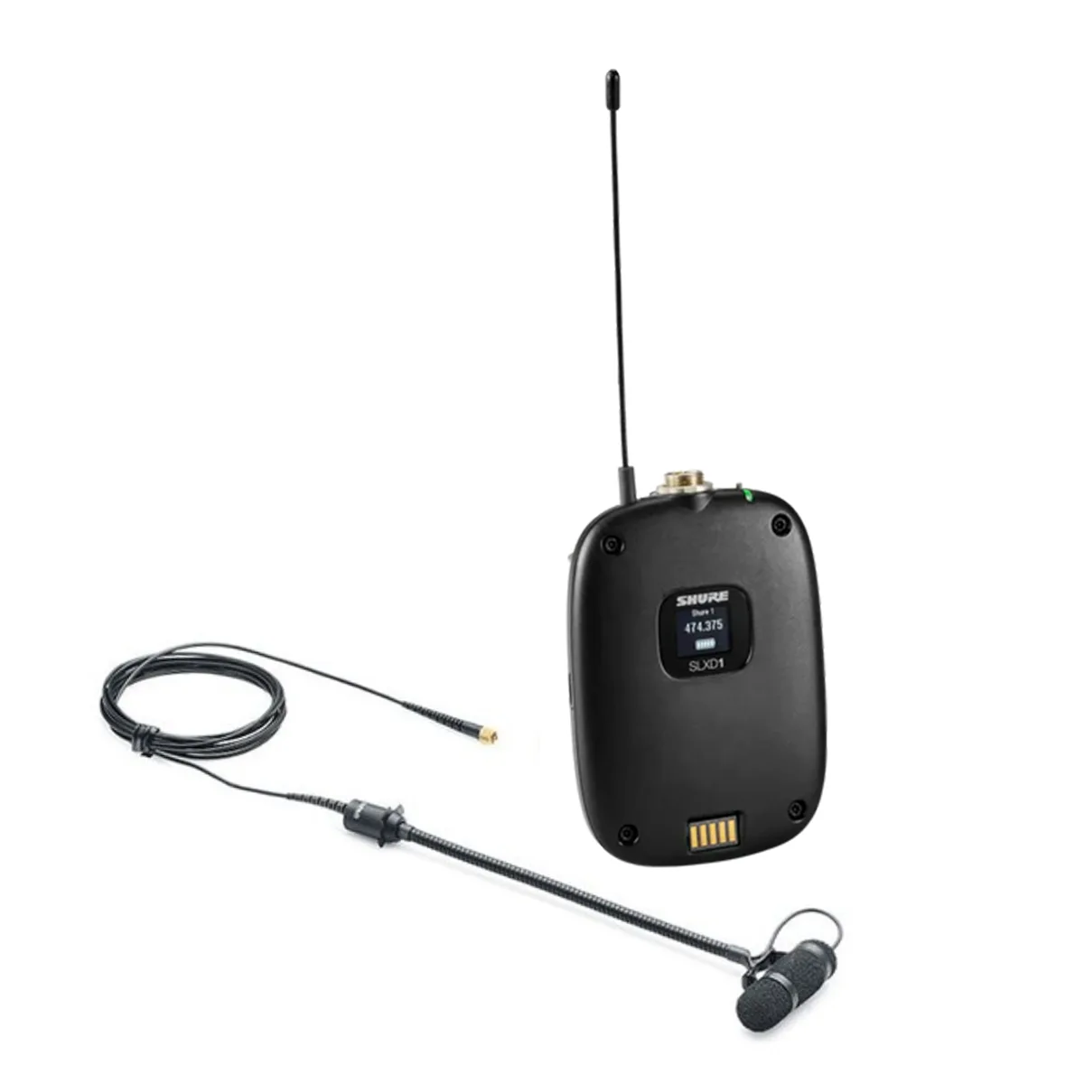 Zestaw instrumentalny Shure SLXD1 z clip-onem DPA 4099 – wynajem w Warszawie
